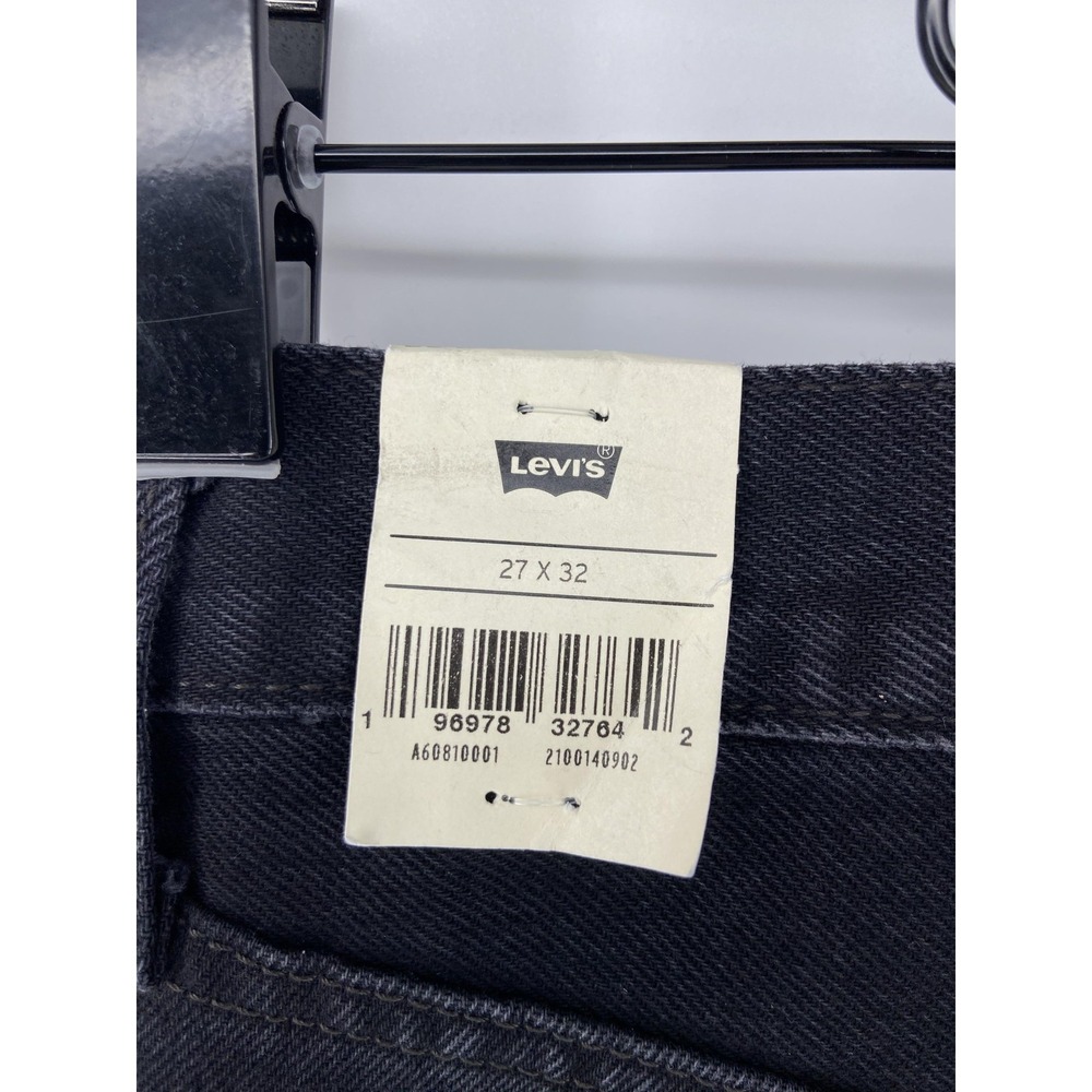 Levis Jeans Womens 27x32 Black Ribcage Wide Leg High Rise Denim Casual Premium - Picture 9 of 10